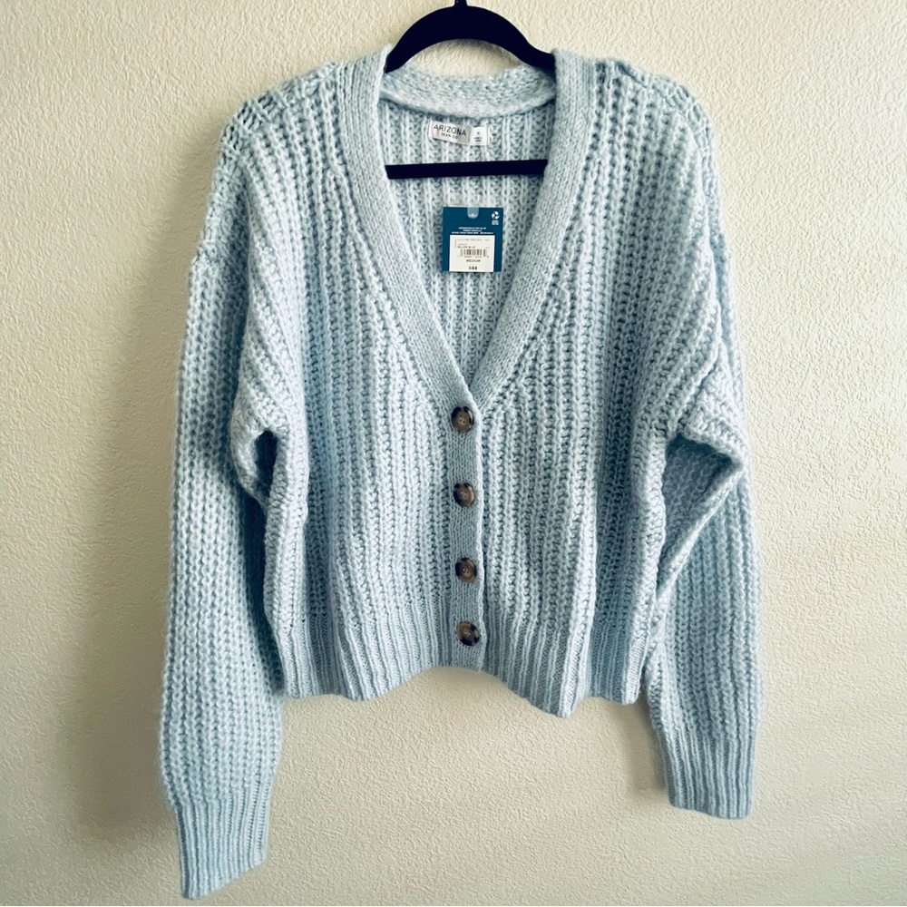 Women’s Small Arizona Light Blue Loose-Fitted Cardigan